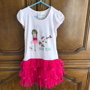 New York Glitter Dress with Ruffle Skirt